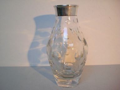 Crystal vase with silver neck - Wilhem Binder
