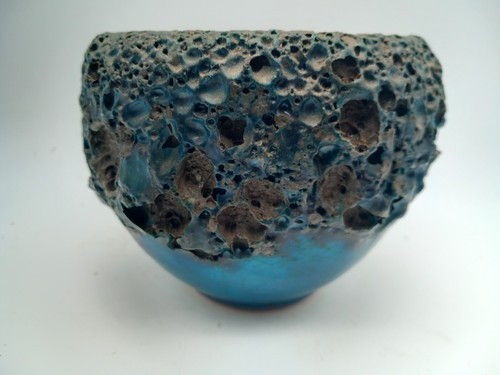 Otto Keramik Fat Lava Übertopf Blumentopf türkis 70er vintage WGP West Germany