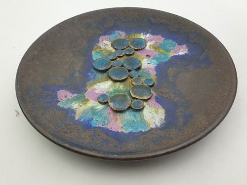 Ruscha Bauhaus Wall Plate Ceramic 1970s Pop Art fat lava