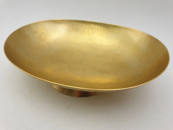 Kronen Messing Weimar - oval brass bowl Art Deco brass hand-hammered around 1930