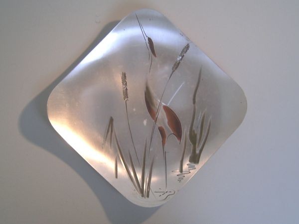Big metal bowl with heron decor - WMF Ikora