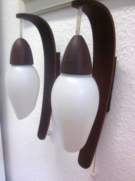 2 Danish wall lamps era Luxus Vittsjö 50s